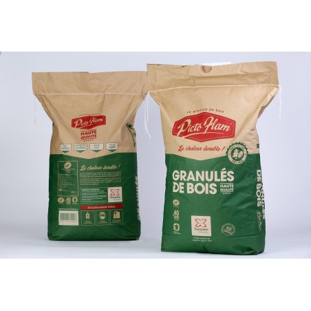 TEST Granulés de bois DIN+ et NF Sacs papiers de 15 kg